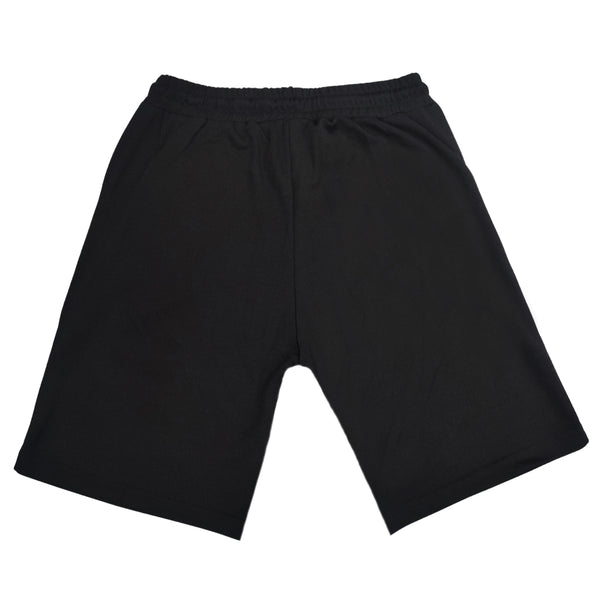 Ανδρική βερμούδα Gang - S-SET - simple linen shorts μαύρο