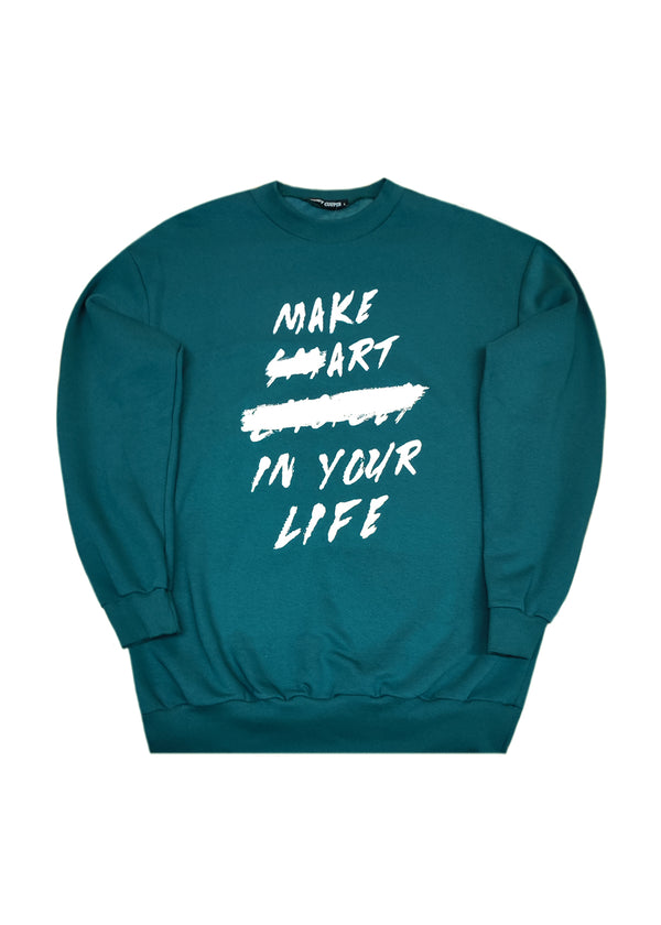 Ανδρικό μακρυμάνικο φούτερ Tony couper-S/0-25/2-petrol Art