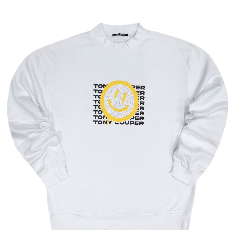 Tony couper - S23/15 - smile logo crewneck - white