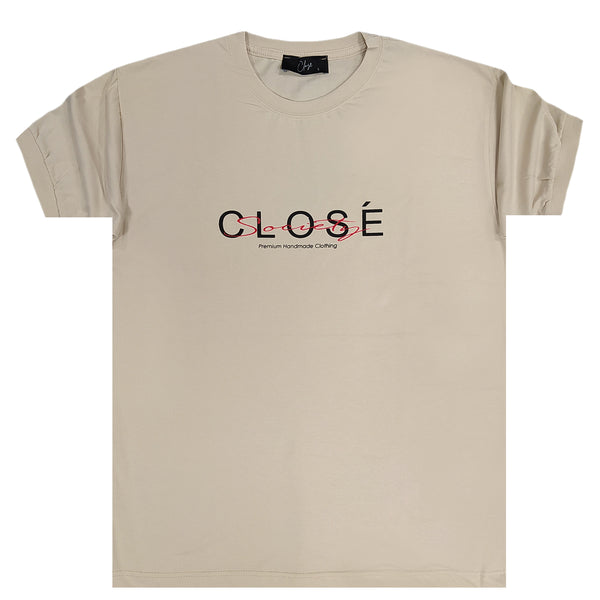 Close society - S23-207 - premium logo tee - beige