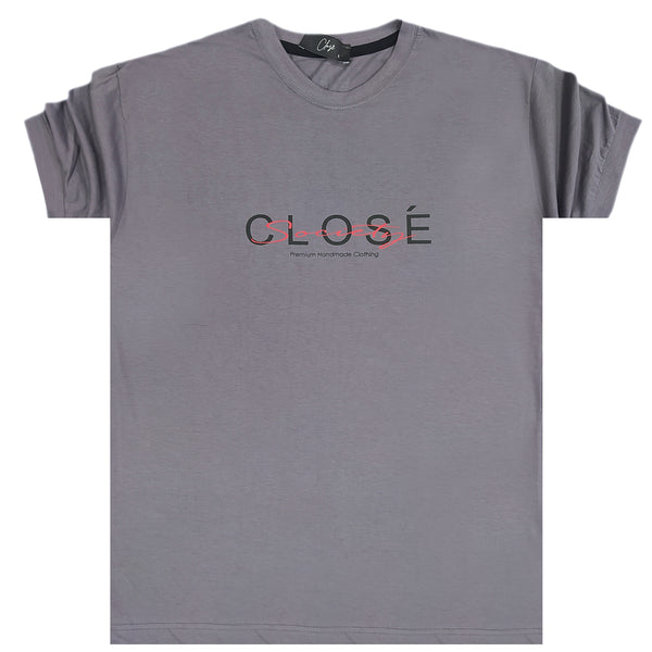 Close society - S23-207 - premium logo tee - grey