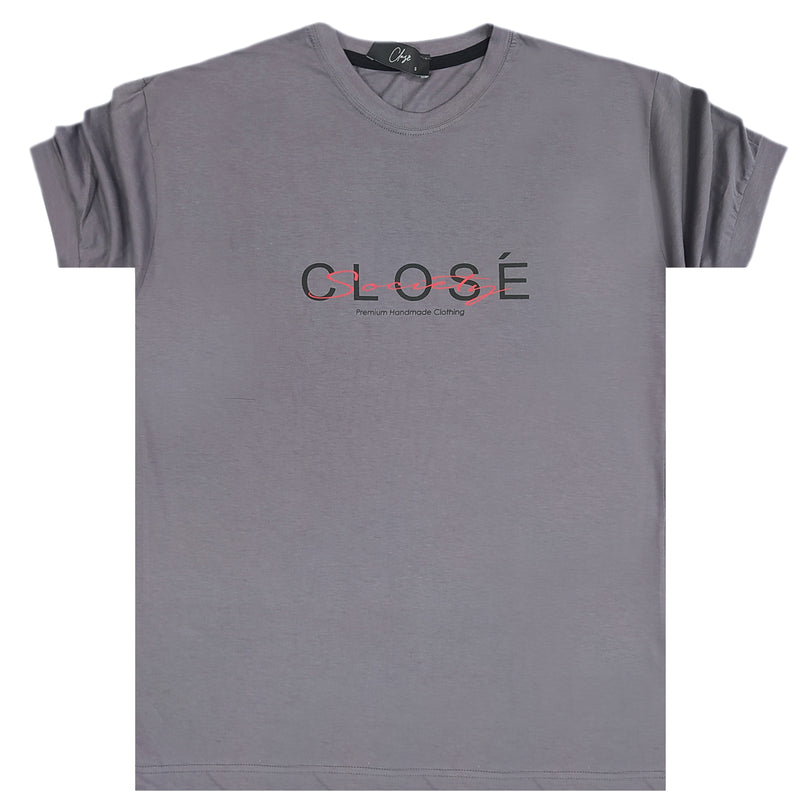 Close society - S23-207 - premium logo tee - grey