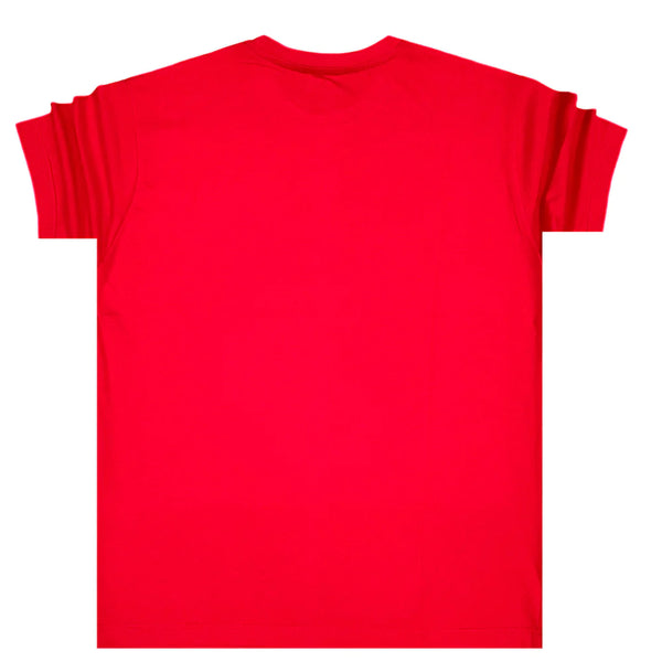 Close society - S23-287 - red lettering logo tee - red