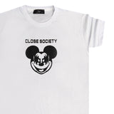 Clvse society - S23-273 - mickey logo tee - white