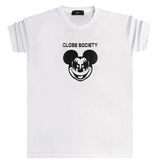 Clvse society - S23-273 - mickey logo tee - white