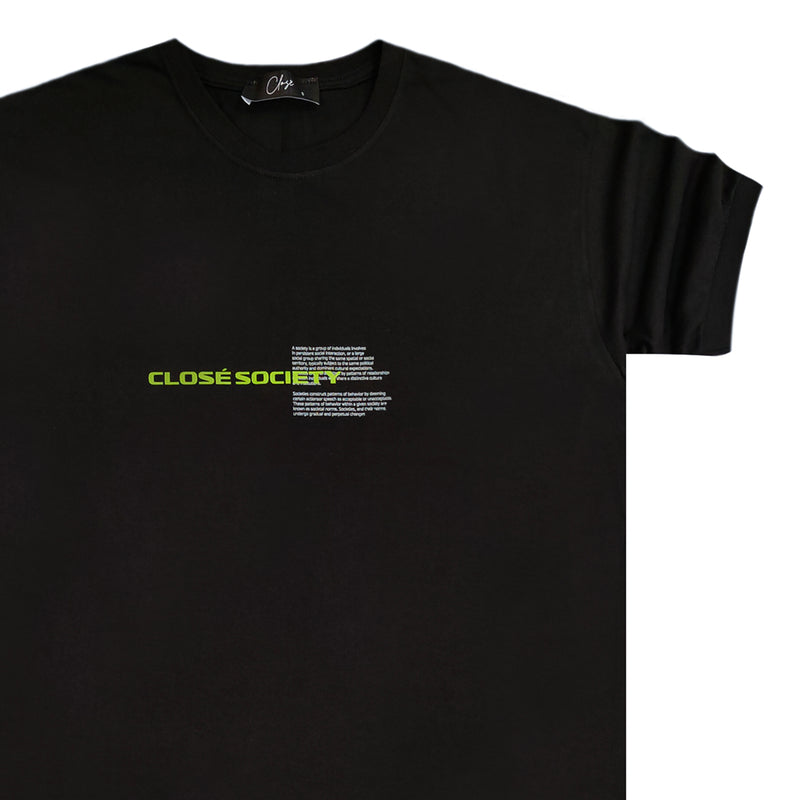 Clvse society - S23-282 - group logo tee- black