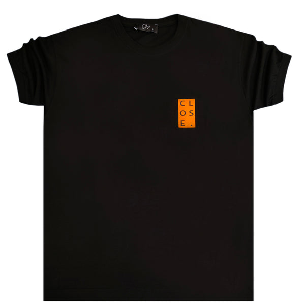 Close society - S23-292 - orange logo tee - black