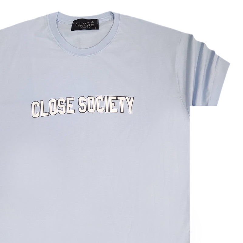 Clvse society - S23-293 - simple logo tee - light blue