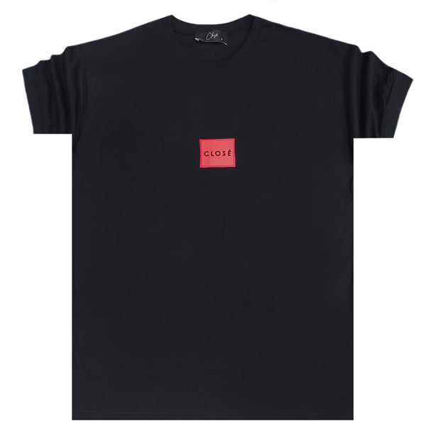 Close society - S23-294 - red patch tee - black