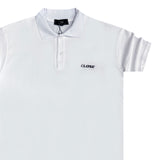 Ανδρική κοντομάνικη μπλούζα Close society - S23-301 - simple logo polo λευκό