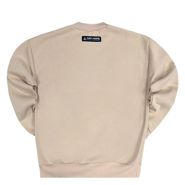 Tony couper  - S23/30 -  diamond crewneck - beige