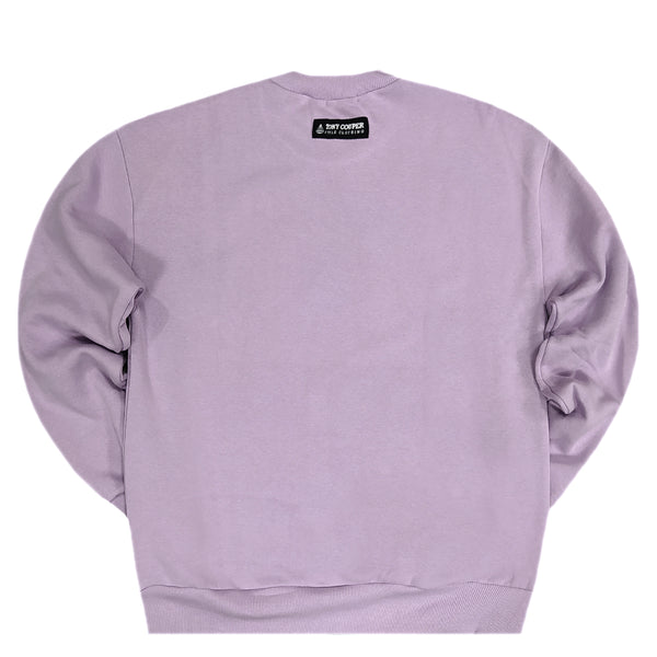 Tony couper - S24/101 - red lines crewneck - purple