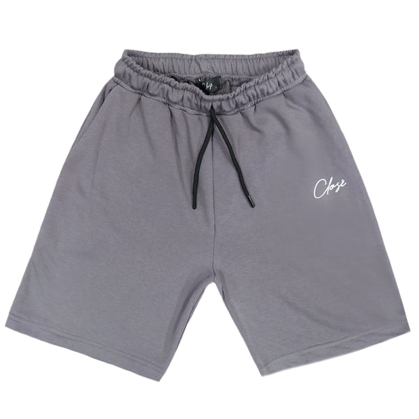 Close society - s23-350 - Classic logo shorts - grey