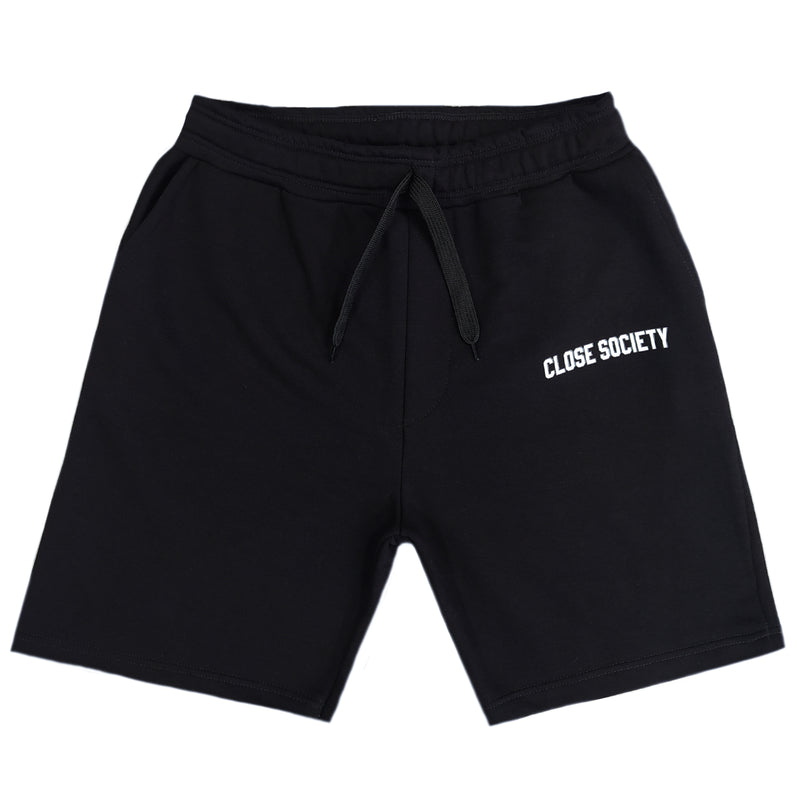 Close society - s23-352 - simple logo shorts - black