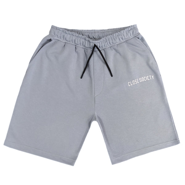 Close society - s23-352 - simple logo shorts - ice