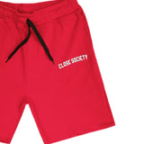 Clvse society - s23-352 - simple logo shorts - red