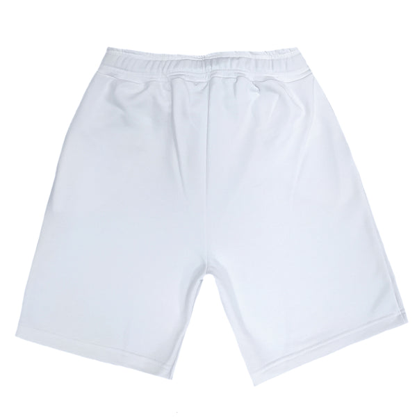 Clvse society - s23-352 - simple logo shorts - white