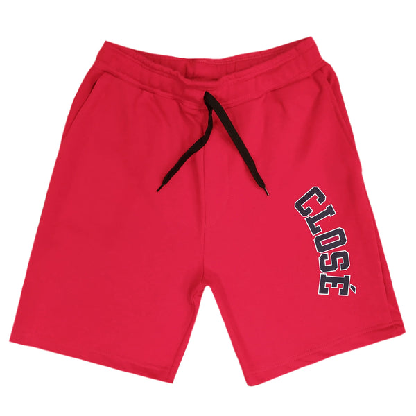 Close society - s23-353 - large logo shorts - red