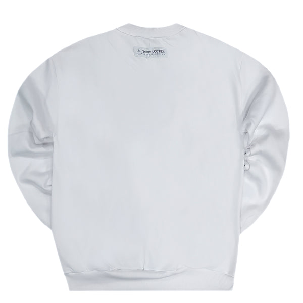 Tony couper - S23/41 - queen logo crewneck - white