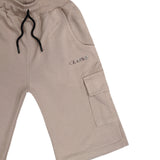 Clvse society - s23-361 - glossy cargo shorts - beige
