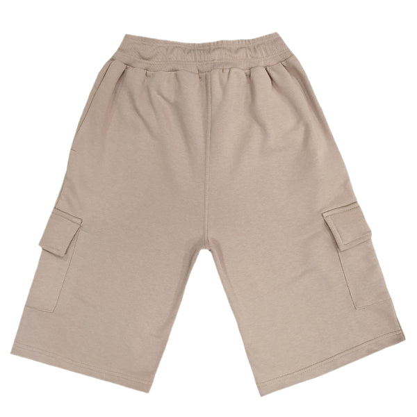 Close society - s23-369 - C cube logo cargo shorts - beige