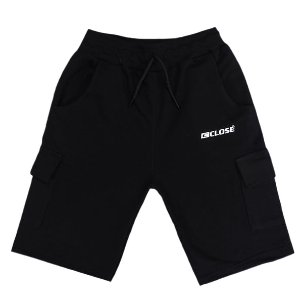 Close society - s23-369 - C cube logo cargo shorts - black