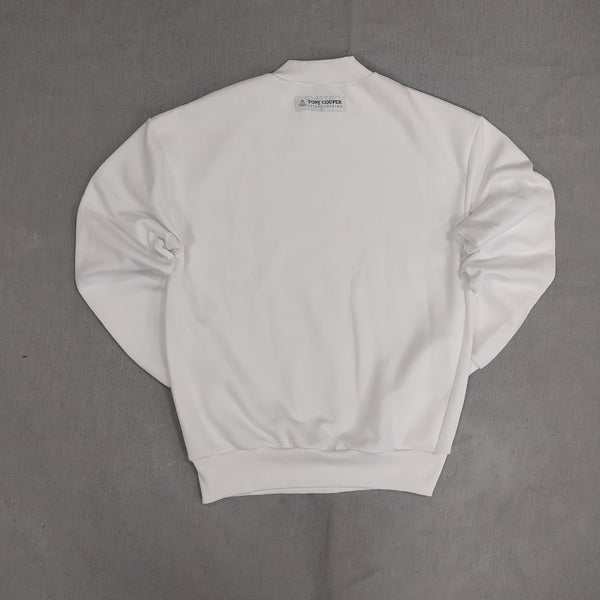 Tony couper - S23/60 - classic diamond crewneck - white