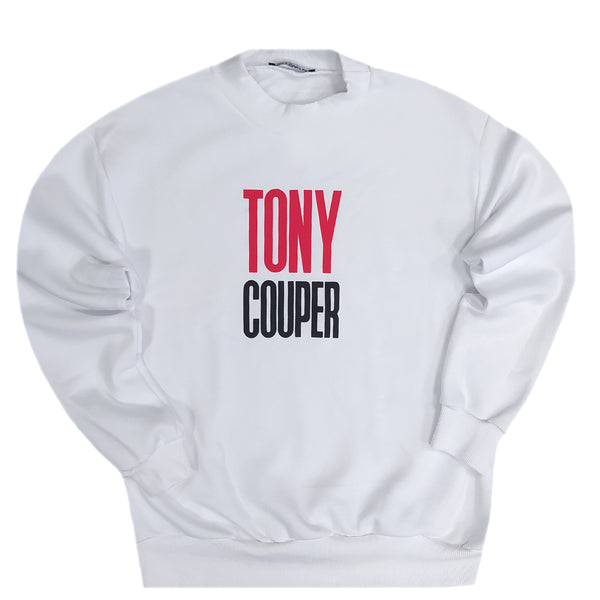 Tony couper - S23/36 - tony couper red/black logo crewneck - white