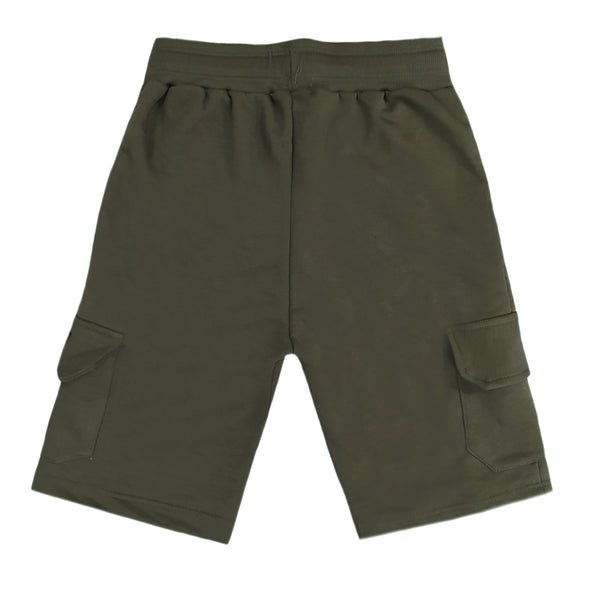 Close society - s23-370 - classic logo cargo shorts - khaki