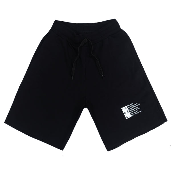 Close society - s23-373 - official logo shorts - black