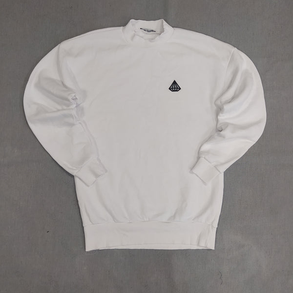 Tony couper - S23/60 - classic diamond crewneck - white