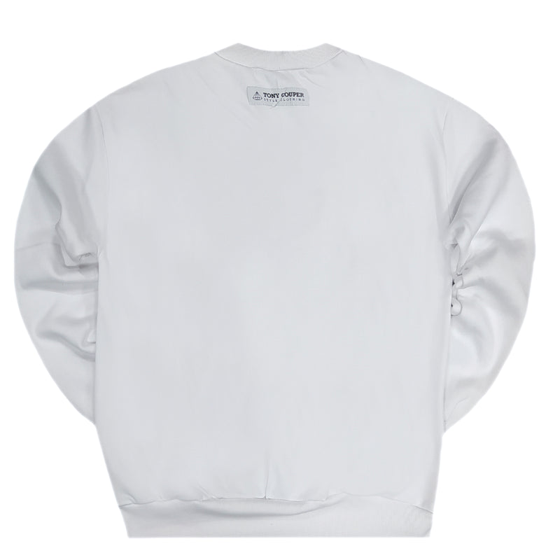 Tony couper  - S24/18 -  gothic logo crewneck - white