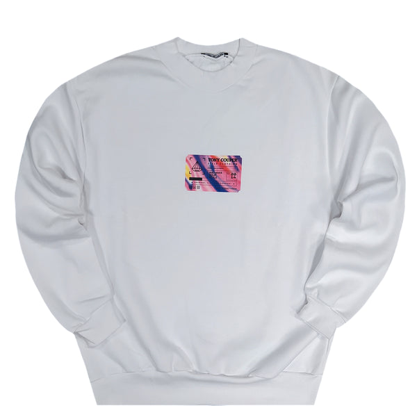 Tony couper  - S23/4 -  colorful frame crewneck - white