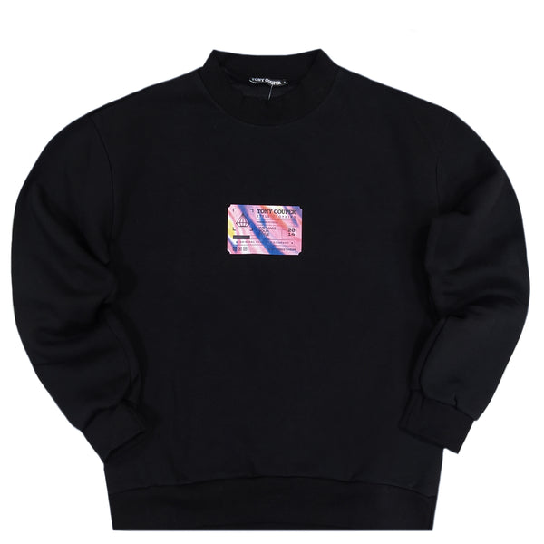 Tony couper - S23/5 - colorful frame crewneck - BLACK