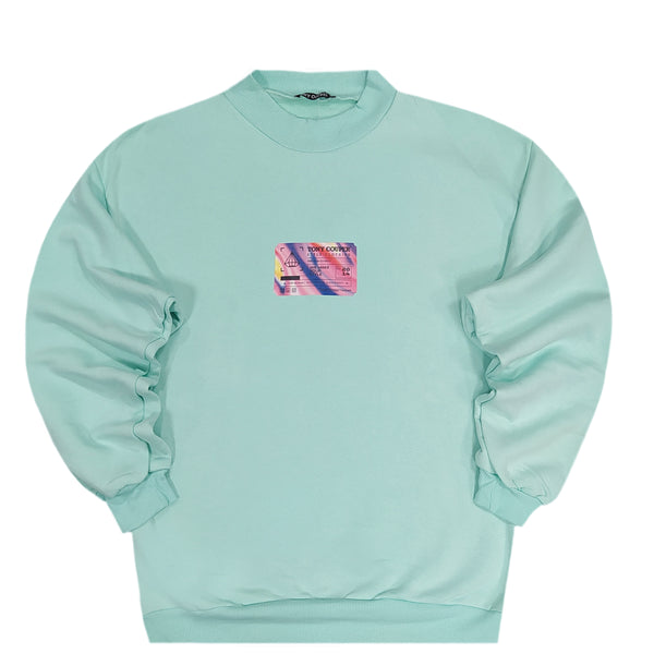 Tony couper  - S23/7 - colorful frame crewneck - ciel