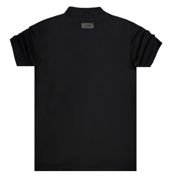 Clvse society - S23-900 - half button shirt - black