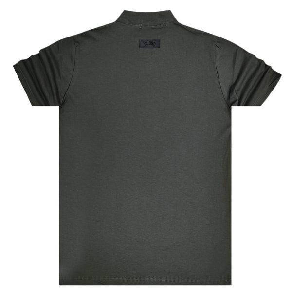 Clvse society - S23-900 - half button shirt - khaki