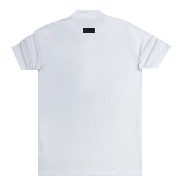 Clvse society - S23-900 - half button shirt - white