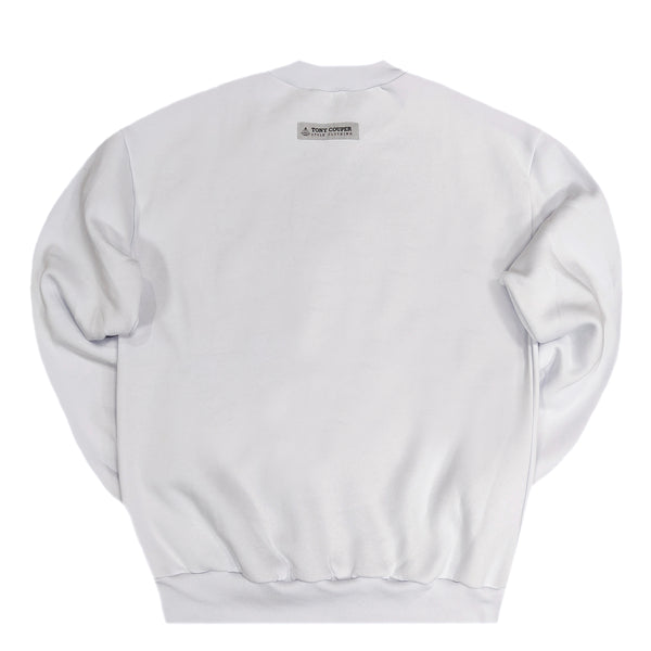 Tony couper - S23/27 - diamond crewneck - white