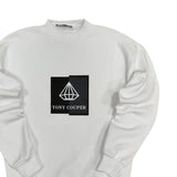 Tony couper - S23/32 - contrast square logo turtle neck - white