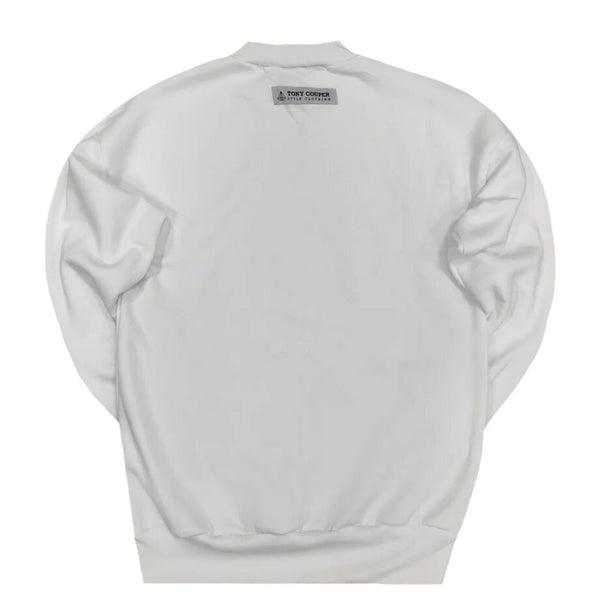 Tony couper - S23/32 - contrast square logo turtle neck - white