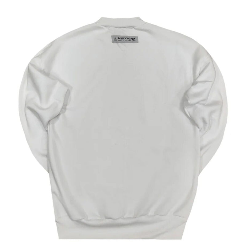 Tony couper - S23/32 - contrast square logo turtle neck - white