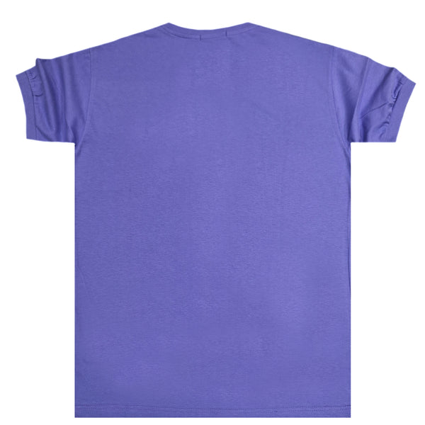 Κοντομάνικη μπλούζα Close society - S24-203 - cool teddy logo λιλά