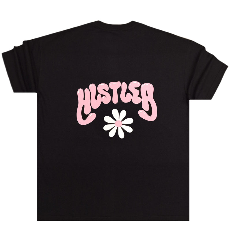 Κοντομάνικη μπλούζα Close society - S24-206 - hustler OVERSIZED fit μαύρο