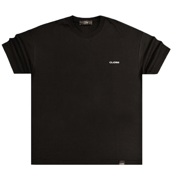 Κοντομάνικη μπλούζα Close society - S24-209 - got me confused OVERSIZED fit μαύρο