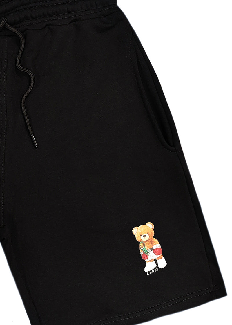 Ανδρική βερμούδα Close society - S24-402 - champion bear logo shorts μαύρο