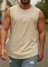 Αμάνικη Μπλούζα Close society - S24-800 - simple sleeveless tee μπεζ