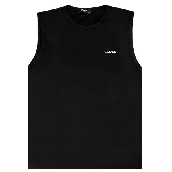 Αμάνικη Μπλούζα Close society - S24-801 - you've got me confused sleeveless tee μαύρο