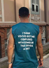 Αμάνικη Μπλούζα Close society - S24-801 - you've got me confused sleeveless tee πετρόλ