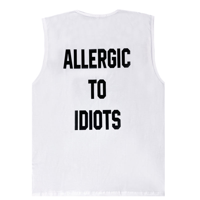 Αμάνικη Μπλούζα Close society - S24-802 - allergic to idiots sleeveless tee λευκό